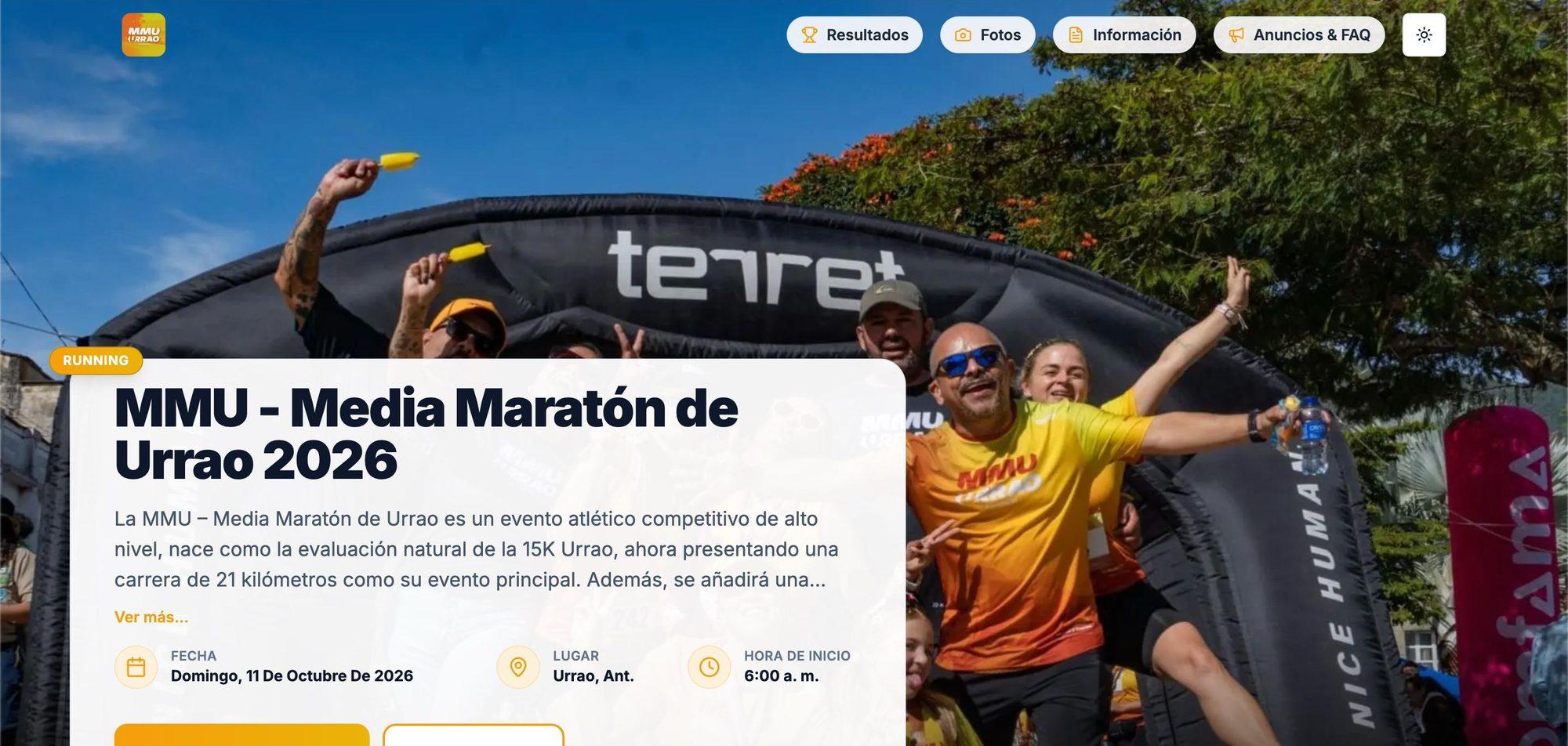 Página web del evento